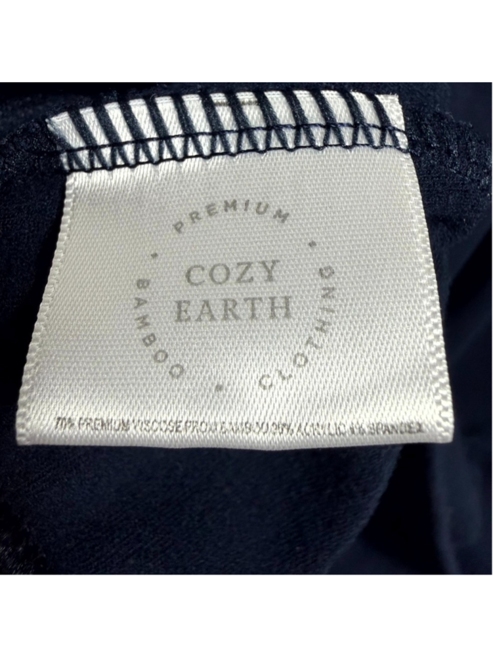 Cozy Earth Brushed Bamboo Pullover Long Sleeve Top Blue Relaxed Women's Medium - Picture 5 of 5